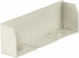 Metal Raceway End Cap, 3.300 Inch Width, Ivory Color, Steel Material