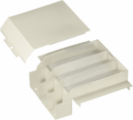 Metal Raceway Divided Left/Right Tee Fitting 9.200 Inch Steel Ivory