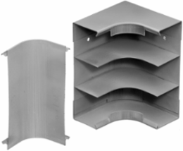 Metal Raceway Large Radius Divided Internal Elbow 6.200 Inch Gray Steel