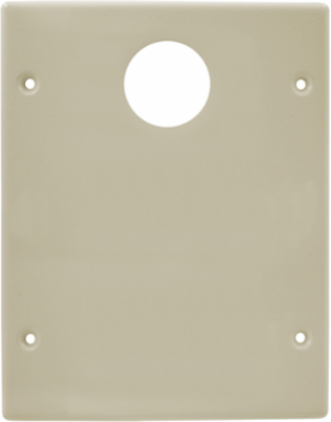 Metal Raceway Device Cover Plate, 3-Gang, 5.500 Inch, Ivory