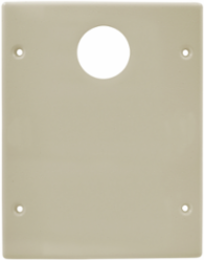 Metal Raceway Device Cover Plate, 3-Gang, 5.500 Inch, Ivory