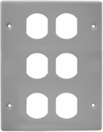 Metal Raceway Cover Plate, 3-Gang Duplex, Gray, 5.6 Inch Width