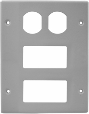 Metal Raceway Cover Plate, 3-Gang, Gray, 5.500 Inch Width