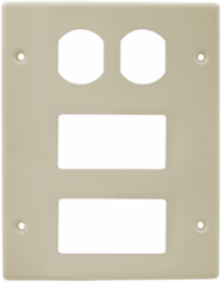 Metal Raceway Cover Plate 3-Gang Ivory, 5.500 Inch Width