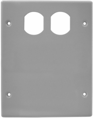Metal Raceway Plate, 3-Gang, Ivory, 5.6 Inch Width