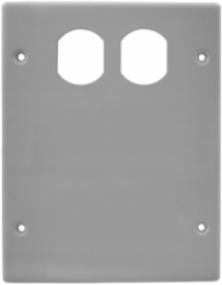 Metal Raceway Plate, 3-Gang, Ivory, 5.6 Inch Width