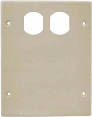 Metal Raceway Plate 3-Gang 5.500 Inch Width Ivory
