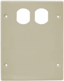 Metal Raceway Plate 3-Gang 5.500 Inch Width Ivory