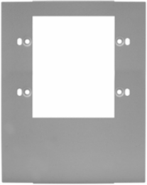 Metal Raceway Device Cover Plate, Double 3-Gang, Gray, Commercial Style