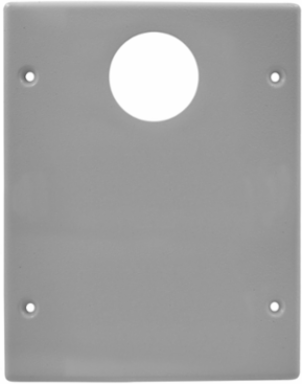 Metal Raceway Cover Plate, 3-Gang, Gray, 5.600 Inch Width