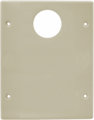 Metal Raceway 3-Gang Cover Plate, 5.500 Inch Width, Ivory