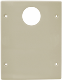 Metal Raceway 3-Gang Cover Plate, 5.500 Inch Width, Ivory
