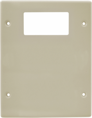 Metal Raceway 2-Gang Plate, 1.40 Inch & Blank, Ivory
