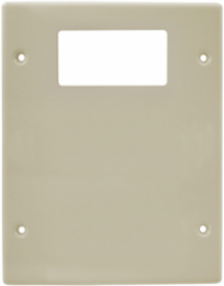 Metal Raceway 2-Gang Plate, 1.40 Inch & Blank, Ivory