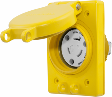 Watertight Twist-Lock® Receptacle, NEMA L7-20R, 20A, 277VAC, 2-Pole