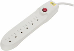 6 Outlet Plug Strip, 6' Cord, 15A, Office White