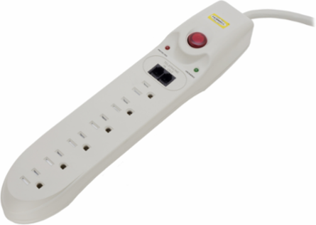Surge Protective Plug Strip, 15A 125V, 6 Outlet, 1050 Joules, 6' Cord