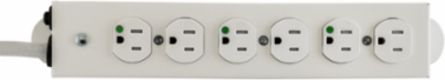 15A 6-Outlet Hospital Grade Power Strip with 15 ft Cord