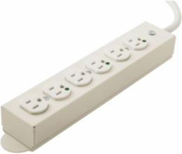 15A Hospital Grade 6 Outlet Power Strip with 6 ft Cord