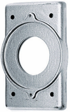 Cast Aluminum Wallplate 1-Gang 1.60 Inch Opening Standard Size