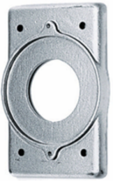 Cast Aluminum Wallplate 1-Gang 1.60 Inch Opening Standard Size