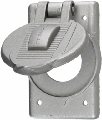 Weatherproof Cover 1-Gang 4.56 Inch x 2.84 Inch Aluminum, 1.40" to 1.60" Opening