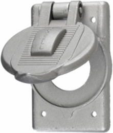 Weatherproof Cover 1-Gang 4.56 Inch x 2.84 Inch Aluminum, 1.40" to 1.60" Opening