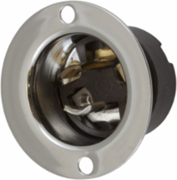 Twist-Lock Midget Flanged Inlet 15A 125V AC, 2-Pole, Polarized
