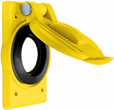 Weatherproof Wallplate Cover, 1-Gang, 1.70" Opening, Yellow Polycarbonate