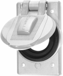 Weatherproof Cover 1-Gang 1.60" Opening White Polycarbonate