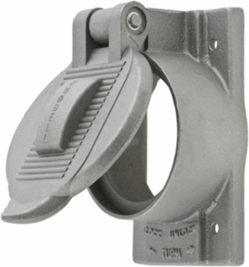 Weatherproof Wallplate Cover, 1-Gang, 50A Twist-Lock®, Cast Aluminum