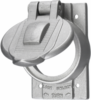 Weatherproof Wallplate Cover, 1-Gang, 50A Twist-Lock®, Cast Aluminum