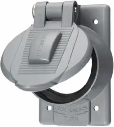 Weatherproof Cover 1-Gang for 50A Twist-Lock, Thermoplastic