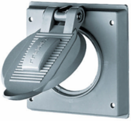 Weatherproof Cover 2-Gang Gray Polycarbonate 2.44 Inch Opening