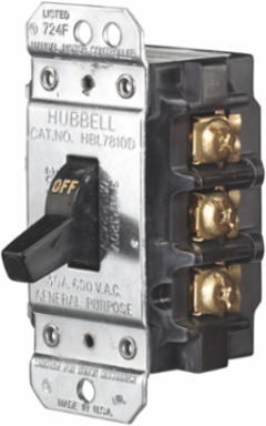 Industrial Grade Manual Motor Controller 30A 600V AC 3 Pole