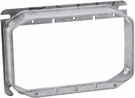3-Gang Wall Box Mud Ring, 1-1/4 Inch Depth, Pre Galvanized Steel, 24.30 Cu.In. Capacity