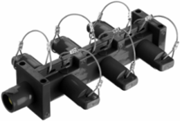 Heavy Duty Electrical Distribution Block, 400A 600V AC/DC, 1 Male to 6 Female