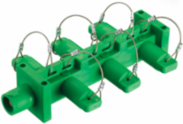 Heavy Duty Distribution Block, 400A 600V AC/DC, Male to 6 Female, Green