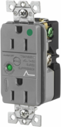 Hospital Grade Surge Suppression Receptacle 15A 125V Duplex Gray