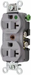 Extra Heavy Duty Hospital Grade Duplex Receptacle 20A 125V Gray