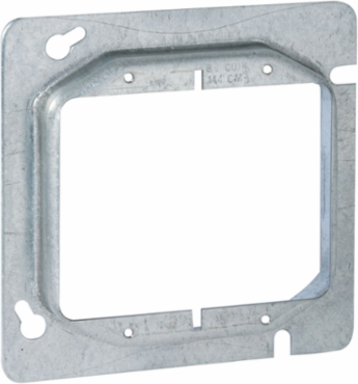 2-Gang Wall Box, 4 11/16 Inch Size, 3/4 Inch Depth, Pre Galvanized Steel