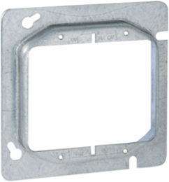 2-Gang Wall Box, 4 11/16 Inch Size, 3/4 Inch Depth, Pre Galvanized Steel