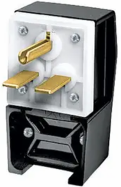 Heavy Duty Nylon Male Plug, 30A 250V, 2-Pole 3-Wire, 4-Position