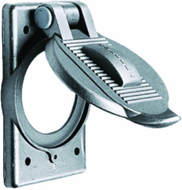 Weatherproof Wallplate Cover, 1-Gang, 2.15 Inch Opening, Cast Aluminum