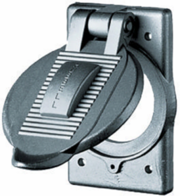 Weatherproof Wallplate Cover, 1-Gang, 2.15 Inch Opening, Cast Aluminum