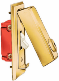 Brass Locking Cover Plate, 1-Gang, Toggle Opening, 1.97 Inch x 1.58 Inch x 1.16 Inch