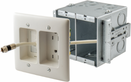 2G WALLBOX, GANGABLE, 4INCH DEEP, 2IN KO