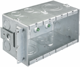 Gangable Wall Box, 6-Gang, 4 Inch Depth, Pre-Galvanized Steel