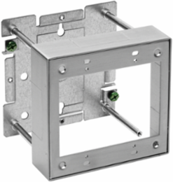 Metal Raceway Device Box, 2-Gang, Aluminum, Standard Depth
