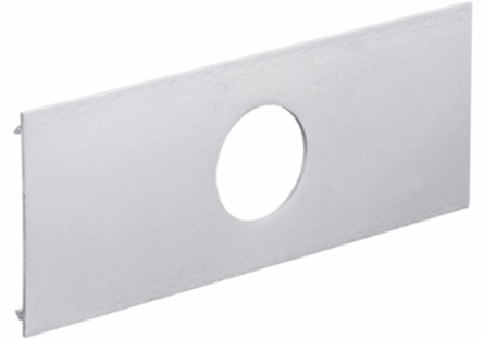 Metal Raceway Plate, 1-Gang, 1.60 Inch Opening, Aluminum